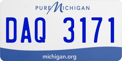 MI license plate DAQ3171
