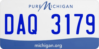 MI license plate DAQ3179