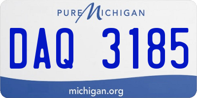 MI license plate DAQ3185