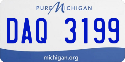 MI license plate DAQ3199