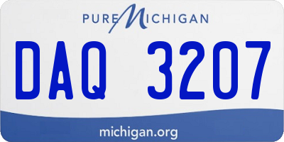 MI license plate DAQ3207