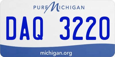 MI license plate DAQ3220