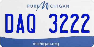 MI license plate DAQ3222