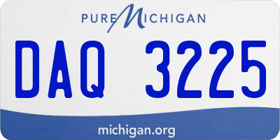 MI license plate DAQ3225