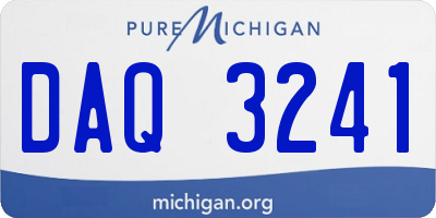 MI license plate DAQ3241
