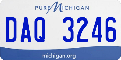 MI license plate DAQ3246