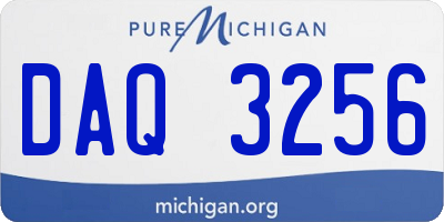 MI license plate DAQ3256