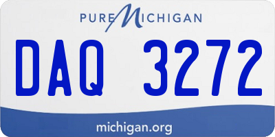 MI license plate DAQ3272