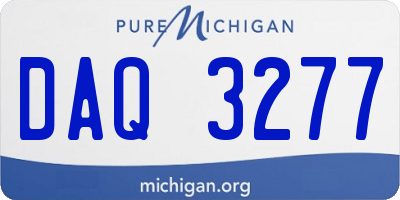 MI license plate DAQ3277