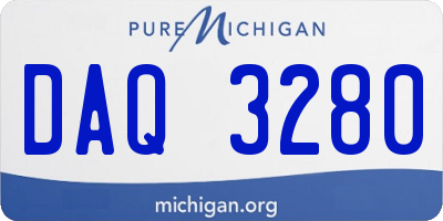 MI license plate DAQ3280