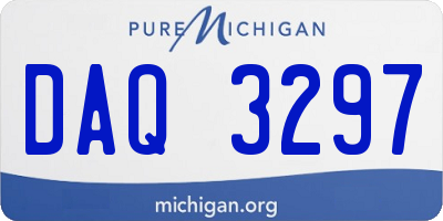 MI license plate DAQ3297