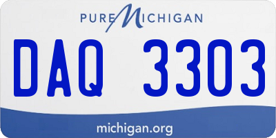 MI license plate DAQ3303