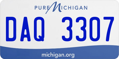 MI license plate DAQ3307