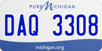 MI license plate DAQ3308
