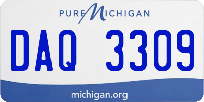 MI license plate DAQ3309