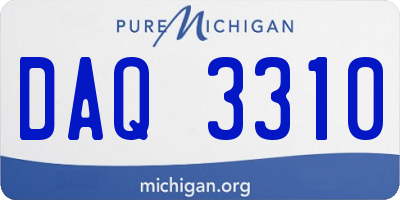 MI license plate DAQ3310