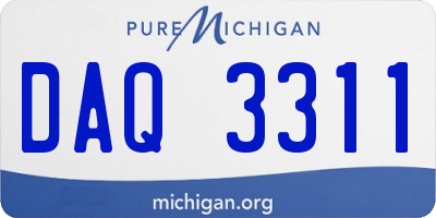 MI license plate DAQ3311