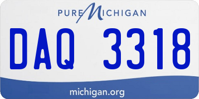 MI license plate DAQ3318