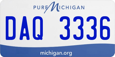 MI license plate DAQ3336