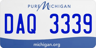 MI license plate DAQ3339