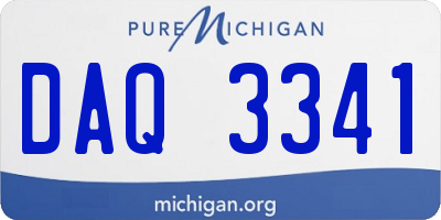MI license plate DAQ3341