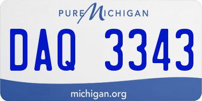 MI license plate DAQ3343