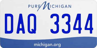 MI license plate DAQ3344