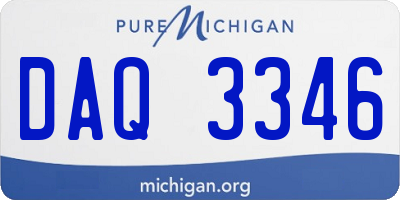 MI license plate DAQ3346