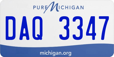 MI license plate DAQ3347
