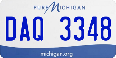 MI license plate DAQ3348
