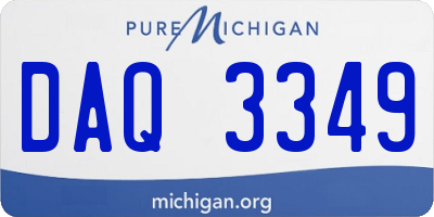 MI license plate DAQ3349