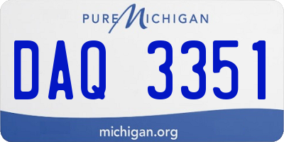 MI license plate DAQ3351
