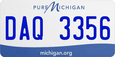 MI license plate DAQ3356