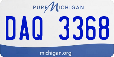 MI license plate DAQ3368