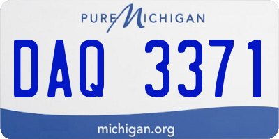 MI license plate DAQ3371