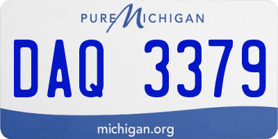 MI license plate DAQ3379