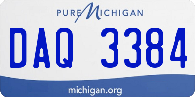 MI license plate DAQ3384