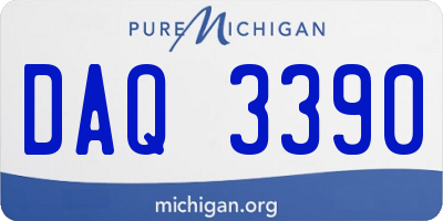 MI license plate DAQ3390