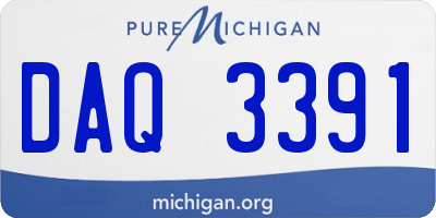MI license plate DAQ3391