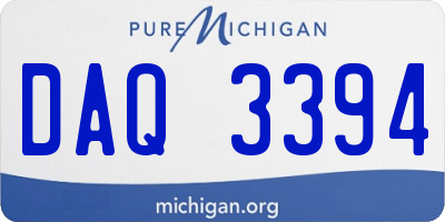 MI license plate DAQ3394