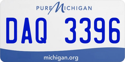 MI license plate DAQ3396