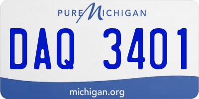 MI license plate DAQ3401