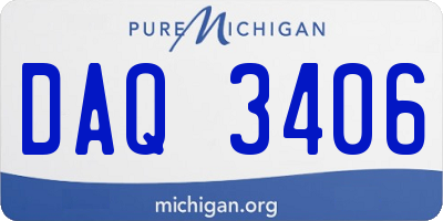 MI license plate DAQ3406