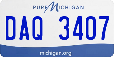 MI license plate DAQ3407