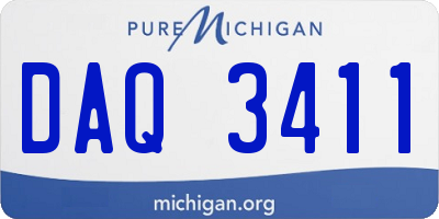 MI license plate DAQ3411