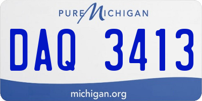 MI license plate DAQ3413