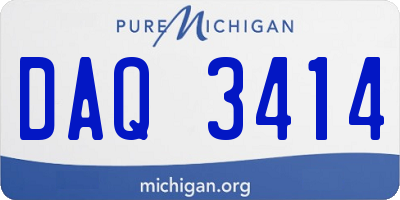 MI license plate DAQ3414