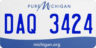 MI license plate DAQ3424