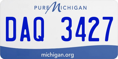 MI license plate DAQ3427
