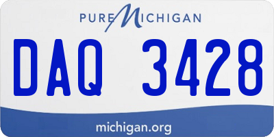 MI license plate DAQ3428